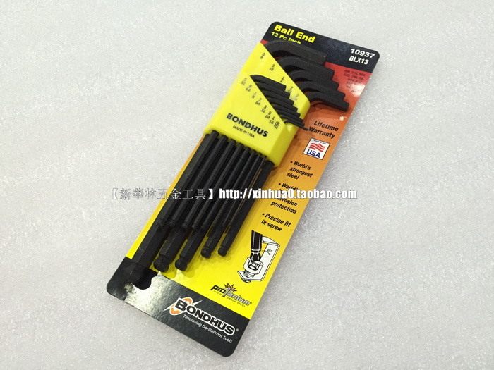 Original BODY BONDHUS US Bolton Black 13 Fitted Inner Hexagon Wrench 10937/16737