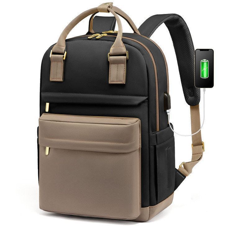 Cross-Border Backpack Mommy Fashion Handbag Laptop Bag 2025 Large Capacity Girls' School Bag Travel Cross-Border Backpack Mommy Fashion Handbag Laptop Bag 2025 Large Capacity Girls' School Bag Travel
