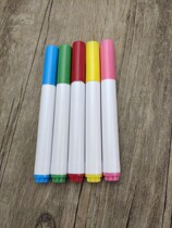 A colorful pen with a paintbrush stroke in the figure five