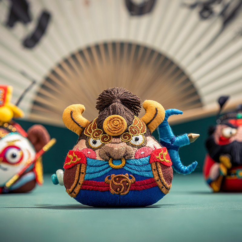 Wang's hand-created embroidery handmade diy material wrapped in the Year of the Ox Peace Fu Zodiac self-embroidered sachet peace charm embroidery