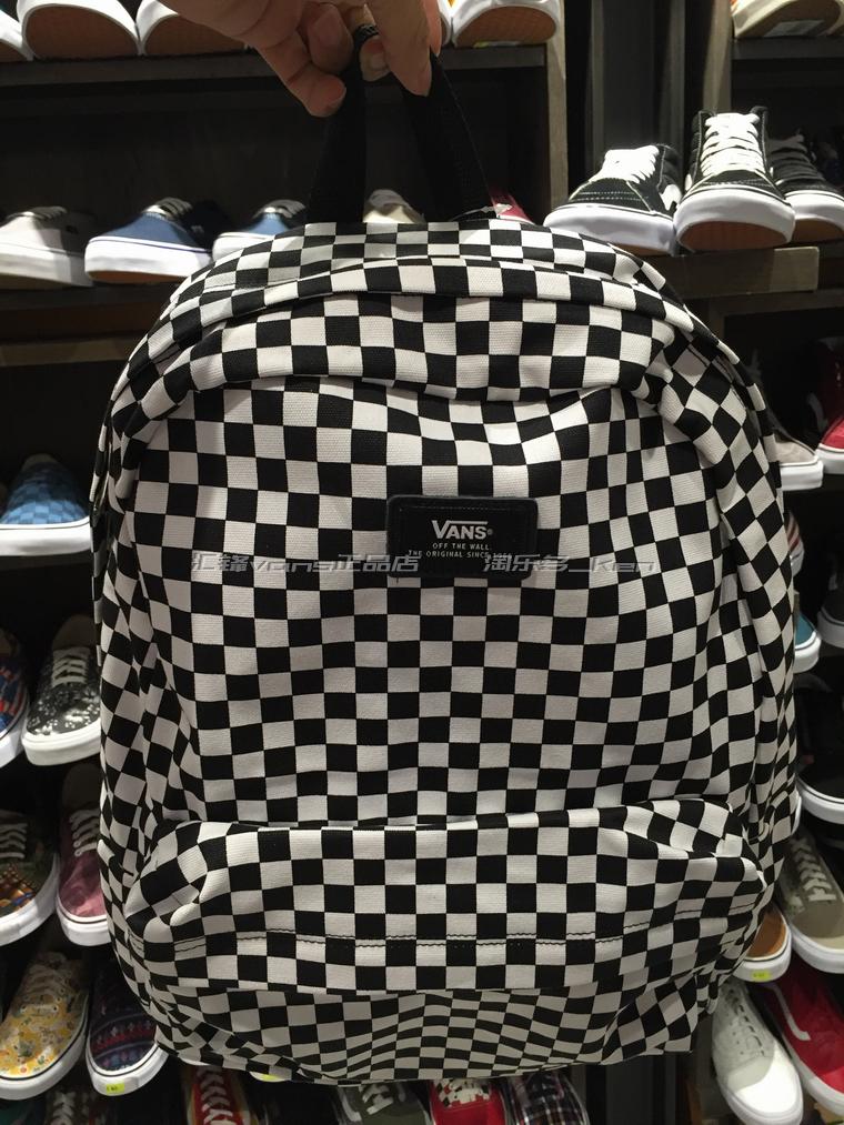 Vans cổ điển kẻ sọc đen trắng kẻ sọc nam và nữ túi đeo chéo Người hâm mộ ba lô giản dị túi sinh viên VN-0ONIHU0 ba lo nam