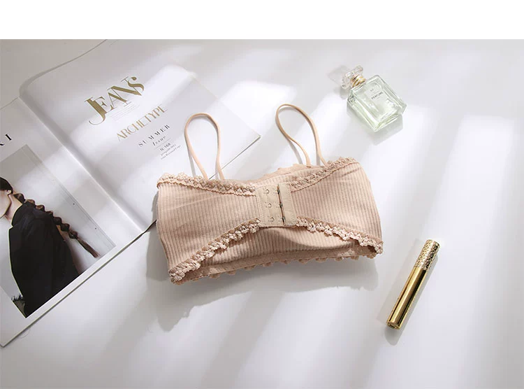 Net Red Exploding Style Tube Top Đồ lót nữ Dưới đáy chống bóng tối Đẹp Back Sling Show Ngực nhỏ Gather Sexy lệch vai hàng đầu - Ống