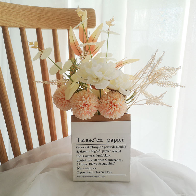 Autumn simulation flower bouquet dandelion dry flower fake flower home living room shop decoration flower arrangement flower arrangement