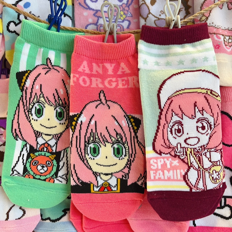 Exported to Japan, New Cute Anya Spy Family Short Socks, Women's Socks, Ladies' Socks