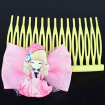 Little girl comb hair accessories flower princess pink bow bangs broken hair comb girl hair back of the head hair comb