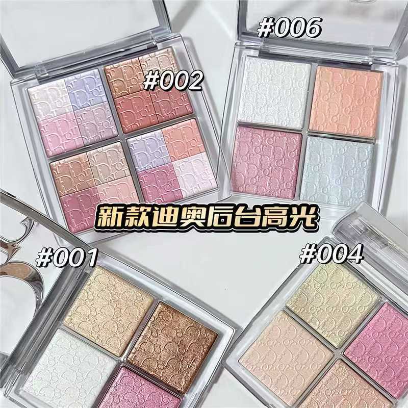 In-Stock New Version Dior Backstage Four-Color Highlighter 001/002/003/004 Blush and Contour Palette Comprehensive Palette