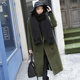 2023 New Army Green Woolen Coat Women's Jacket Mid-Length Winter Korean Style Double Row