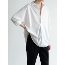 SS STUDIO early autumn chic top design sense commuting loose stacking profile niche white shirt Women