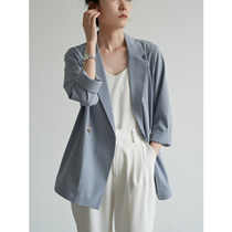 SS STUDIO Superior Sense Suit Jacket Woman Thin Spring Summer Linen Commute Casual Loose Little West Suit