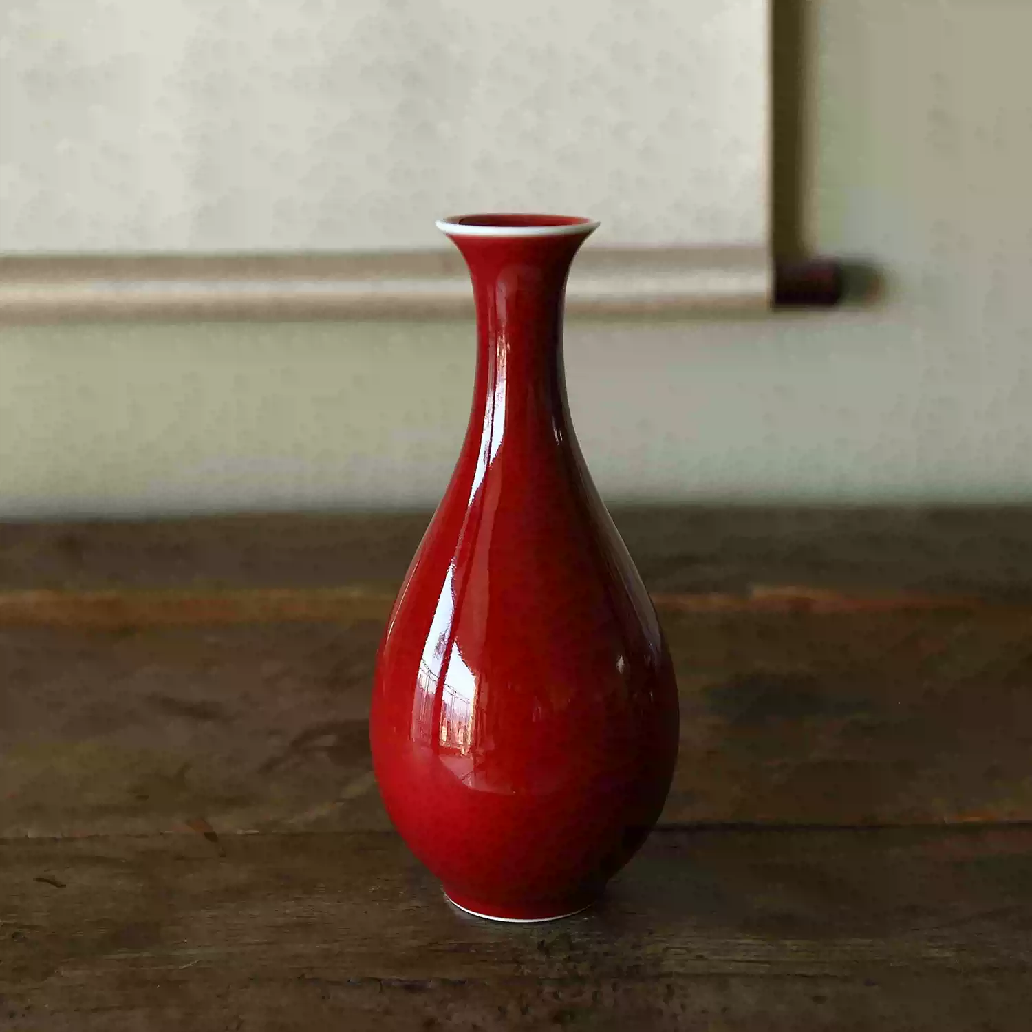 清代雍正乾隆時期郎紅釉鈞紅釉觀音瓶花瓶花器花插長頸瓶清代花瓶-淘寶