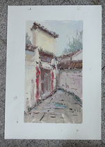 Wuyuan pit landscape color gouache autumn landscape painting sketch Hongcun Xidi landscape painting 4K Open spot