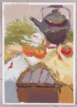 STATIC WATER POWDER PAINTING ORIGINAL WORK FLOWER COMPOSITION STATIC COLOR SKEIN COLOR WRITING RAW VERTICAL COMPOSITION WATER POWDER STATIC PAINTING 4K