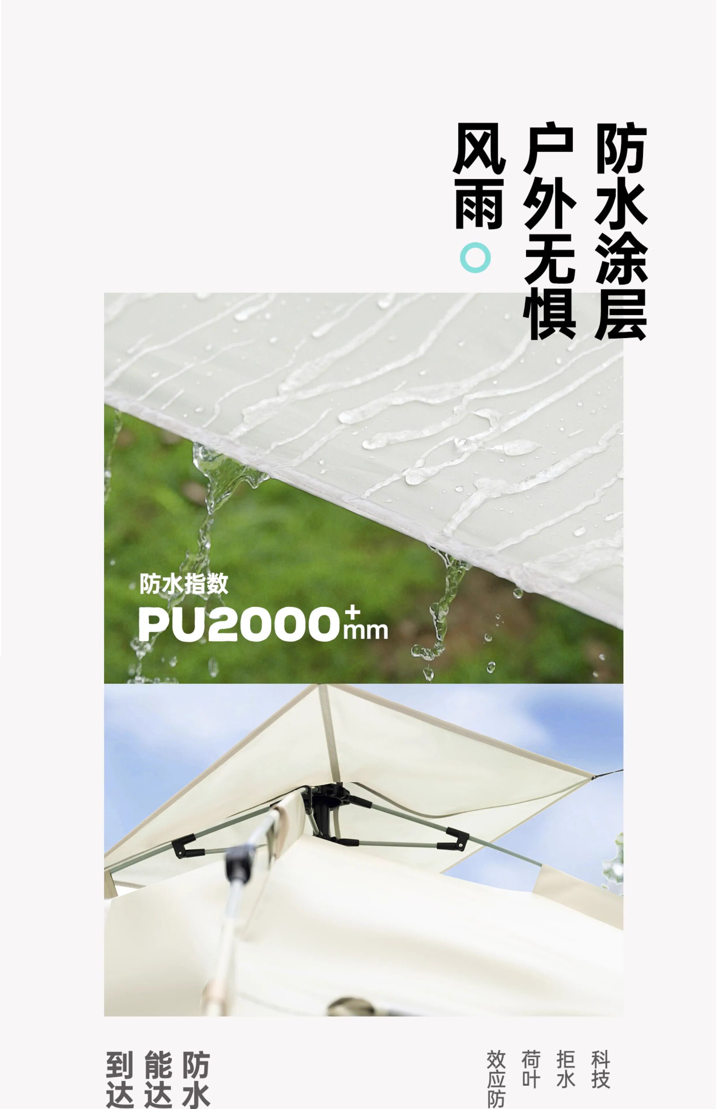 Outdoor Portable Quick-Open Tent, Travel Camping Tent with Canopy, Outdoor Leisure Sunshade, Rain Protection, Sun Protection for Multiple People