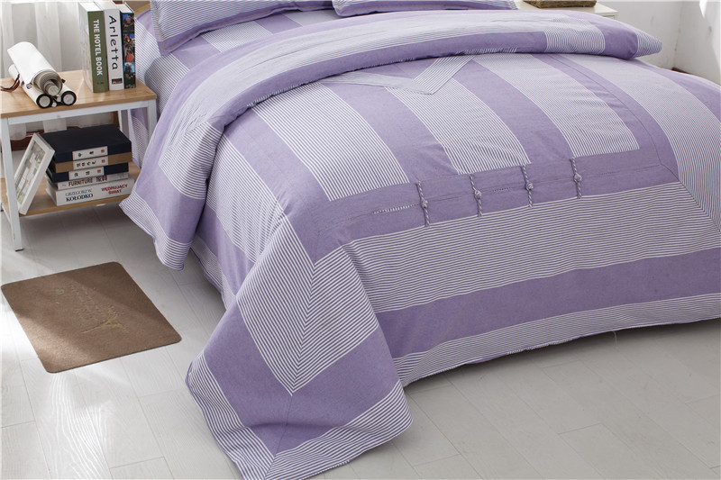 Dày làm bằng tay cũ thô bông bốn mảnh sọc đôi giường đơn quilt đám cưới 1,5 1,8 2 m giường