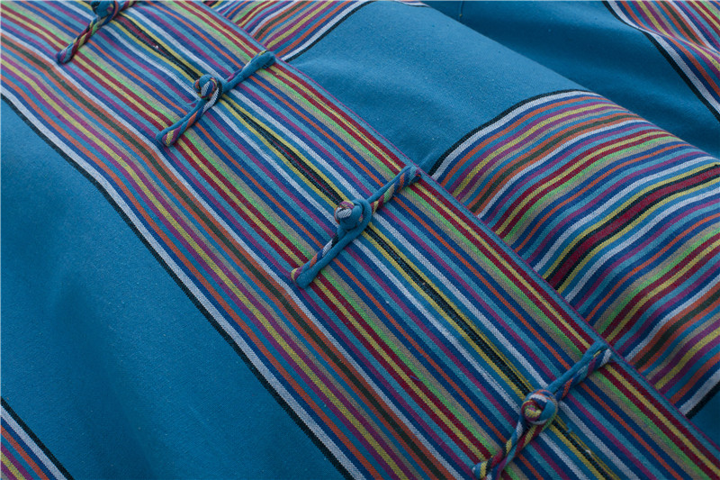 Dày làm bằng tay cũ thô bông bốn mảnh sọc đôi giường đơn quilt đám cưới 1,5 1,8 2 m giường