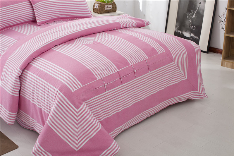 Dày làm bằng tay cũ thô bông bốn mảnh sọc đôi giường đơn quilt đám cưới 1,5 1,8 2 m giường