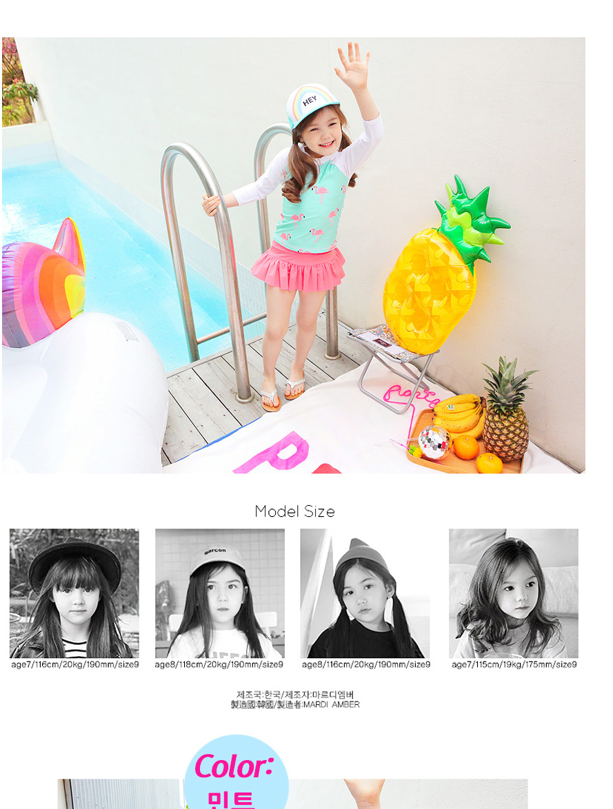 Đồ bơi cho trẻ em Cô gái Hàn Quốc Baby Spa Đồ bơi cho trẻ em Áo dài tay cho trẻ em - Bộ đồ bơi của Kid áo tắm trẻ con