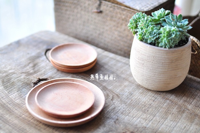 木 碟 đĩa ăn nhẹ coaster đĩa ăn trái cây dưa tấm đũa gỗ trắc