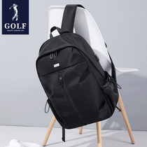 Golf Mens Double Shoulder Backpack Computer Bag School Bag Pure Color Business School Bag Youth Travel Leisure Business Large Capacity