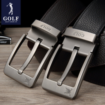 Golf Belt Men Genuine Leather Casual Bull Leather Business Belt Korean version Trend needle buckle pants with strap