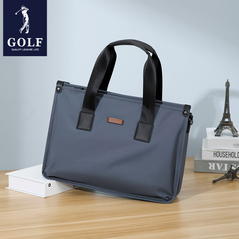 GOLF Briefcase Men Business Canvas Hand 15 Inch Computer Bag Large Capacity Casual Single Shoulder Bag Inclined Satchel Bag