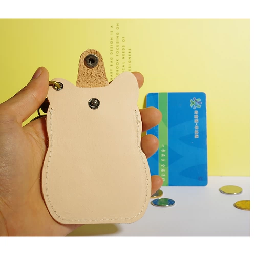 Креативный чехол для проездного, картхолдер, кожаный брелок, из натуральной кожи