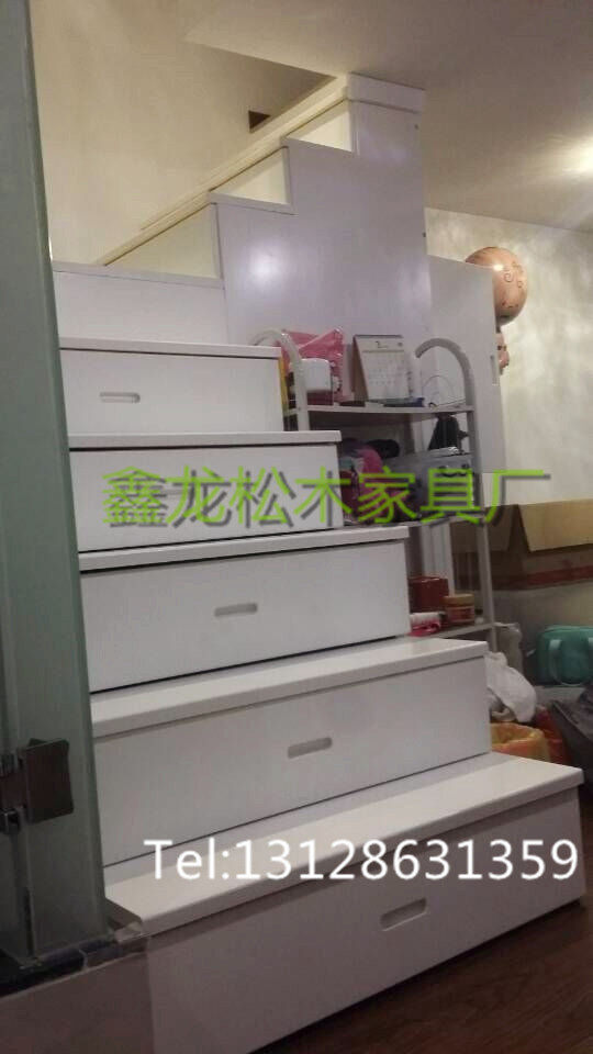 Лестница 跃层楼梯踏步柜衣柜楼梯大型实木楼梯定做室内楼梯阁楼上楼梯订做