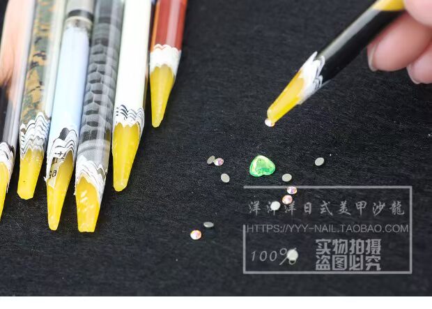 Dụng cụ làm móng tay khoan điểm bút chì dính bút khoan với kim cương điểm kim cương rhinestone công cụ đặc biệt - Công cụ Nail kìm cắt móng chân