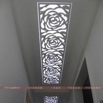Rose Flower Modern Minima Density Board Hollowed-out Carved Flower Board Flower Lattice Wood Carving Partition Screen Xuanguan Suspended Ceiling Set