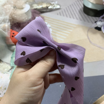 Over 30 yuan a light purple love ribbon about 30 yards 9052