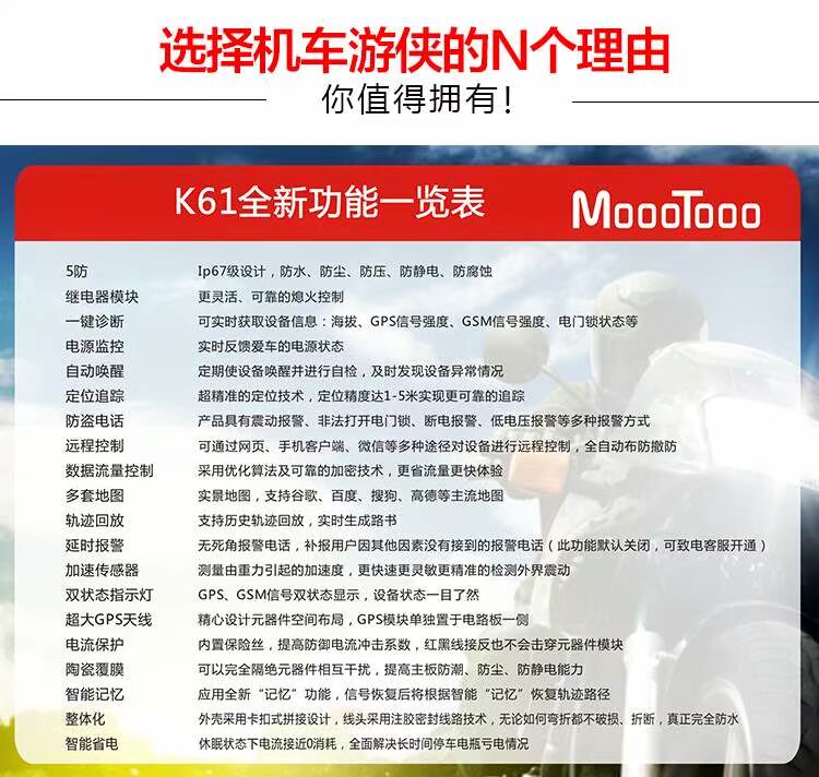 Xe máy Ranger K61 báo động xe máy Định vị GPS hai chiều chống trộm khóa báo động khóa chống trộm xe máy wave