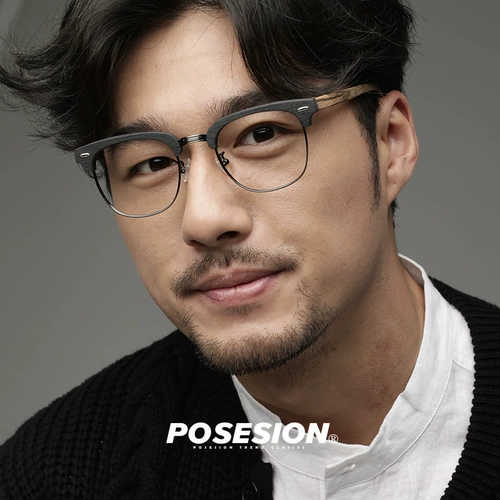 16 цветов Позиция ручной ретро -литературное литературное лицо квадратное кадр Ставралы, мужские и женские деревянные зерновые очки с миопией.