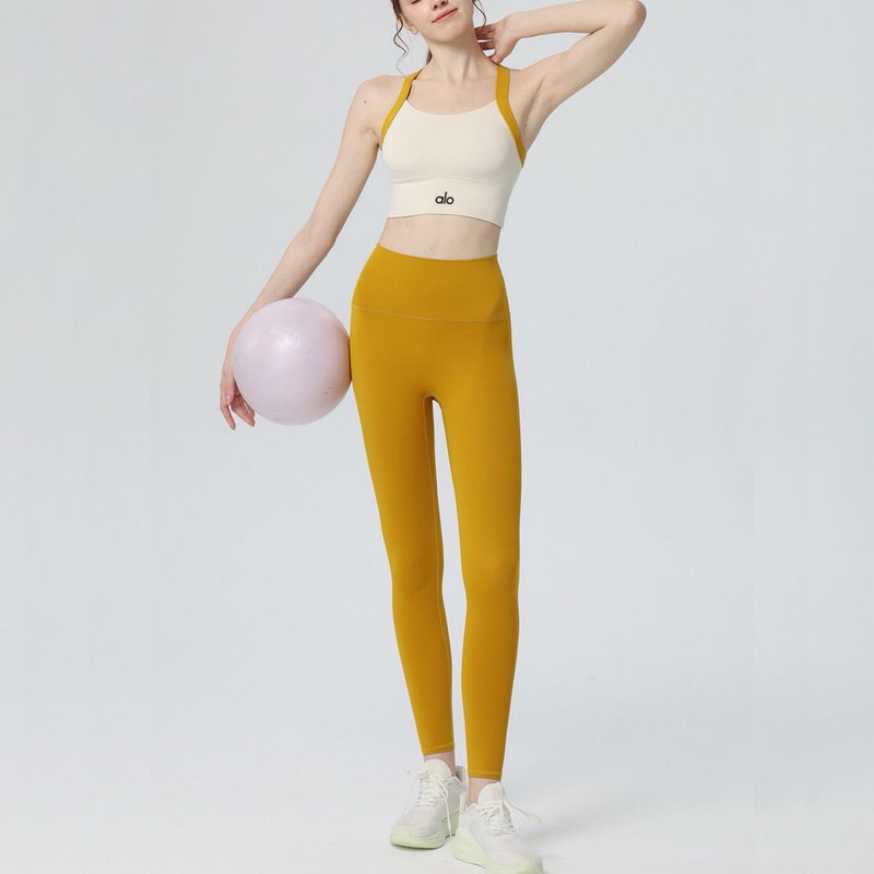 Aio Yoga Clothing Set for Women, High-Intensity Shock-Proof Sports Bra with Fixed Cups, Fitness Vest, Quick-Drying Training Clothes