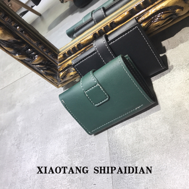 Ví nhỏ mới 2018 nữ ngắn phiên bản tiếng Hàn của ví mini nữ hoang dã Châu Âu và Hoa Kỳ gói ví ví đơn giản ví pierre cardin