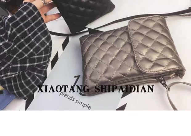 2018 phiên bản tiếng Hàn mới của túi điện thoại di động hình thoi Châu Âu và Hoa Kỳ retro túi Messenger hoang dã nhỏ đeo vai nữ túi điện thoại di động