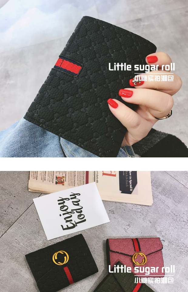 2018 mới châu Âu và Mỹ retro đơn giản ngắn ví nữ dập nổi khóa khóa hoang dã clip ví tiền túi xách thủy triều ví nam đẹp
