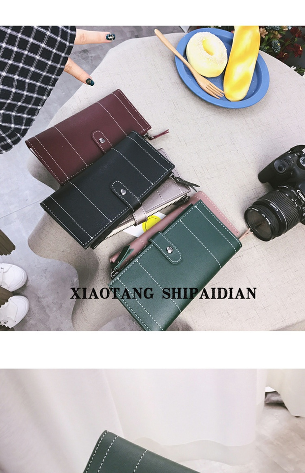 2018 phiên bản tiếng Hàn mới của ví nữ dài phần đơn giản đa năng dòng xe nữ dây kéo khóa ví khóa túi ví ví nam cao cấp hàng hiệu