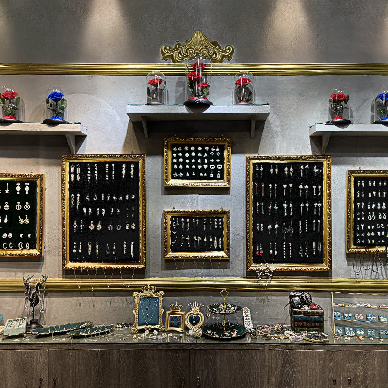 European jewelry display stand Jewelry stand Earrings display board Necklace Earrings storage display rack Props