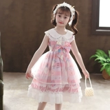 Летний детский наряд маленькой принцессы, оригинальное платье, стиль Лолита, коллекция 2021