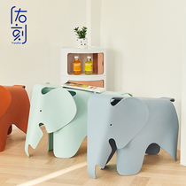 Nordic big and small elephant chair creative Cute kindergarten childrens chair home decoration plastic seat animal shoe stool