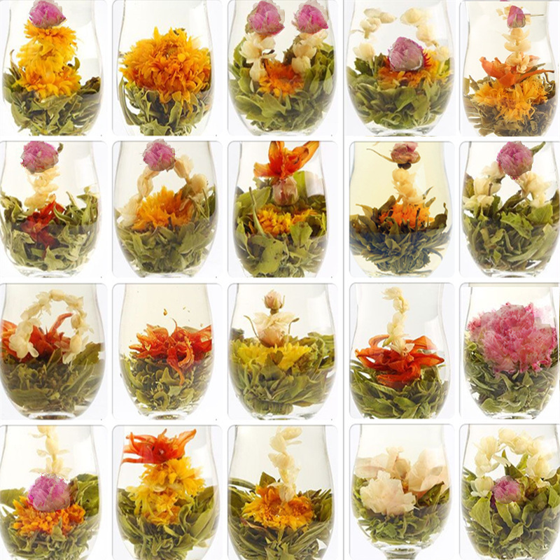 10 Pieces of Artfully Shaped Tea Balls in a Bag, Flowering Tea Leaves with Artistic Designs, Rose and Jasmine Tea Balls, Small Gifts 10 Pieces of Artfully Shaped Tea Balls in a Bag, Flowering Tea Leaves with Artistic Designs, Rose and Jasmine Tea Balls, Small Gifts