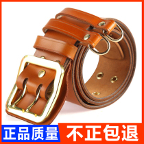 Tactical outer belt Mens special forces scalper leather double-breasted pin buckle belt Military fan special war belt