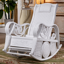 Balcony Genuine Rattan Chair Rattan Chair White Adults Afternoon Nap Loung Indoor Seniors Carefree Chairs Casual Deck Chairs