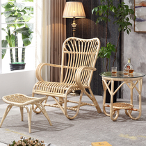 Nordic vines Chair tea table Three sets minimalist Balcony Patio Courtyard Real Vine Woven Table And Chairs Casual Rattan Chair Combination
