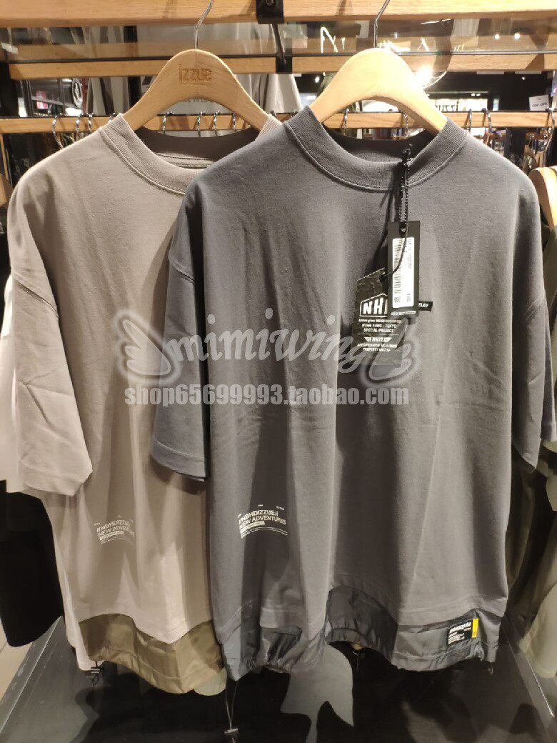 35% off Mimi Hong Kong IZZUE NHIZ 22 spring and summer men's letter casual short-sleeved T-shirt 1232S2