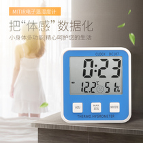 Thermometer Home Indoor Baby Room High Precision Electronic Thermohygrometer Children Alarm Clock