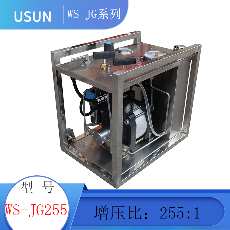 Gas dynamic hydraulic system ultra high pressure hydrostatic pressure resistant pneumatic test unit maximum 200 MPAWS-JG255
