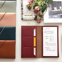 South Korea funnymade leather strap long wallet passport bag note book Multi-purpose ticket business card ID holder