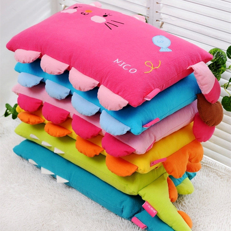 Pooch baby pillow full cotton cartoon Child buckwheat lengthened and styled pillow anti-head 0-1-3-6 years old
