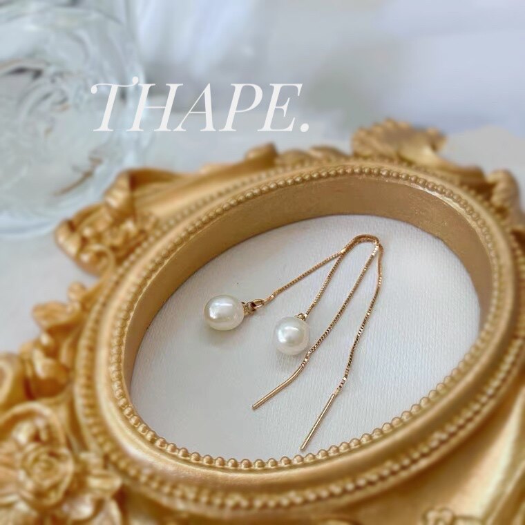 Delicate Brief About Natural Freshwater Pearl Earrings Earrings Woman s925 silver gilded ear necklace with a 100 of 100 hitch